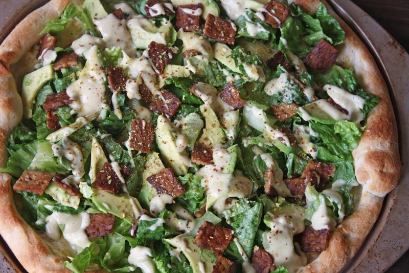 vegan salad pizza