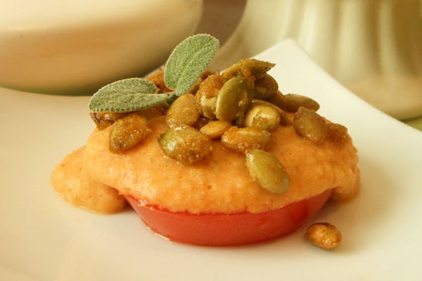 Recipe: Smokey Pumpkin Grits with Maple-Roasted Pepitas
