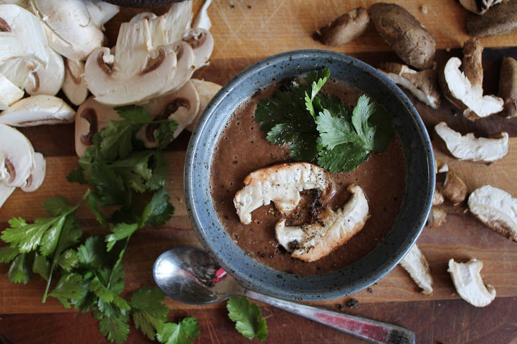 Recipe: Raw Creamy Mushroom Soup with Avocado + Miso