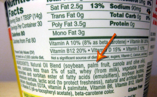 palm oil ingredients