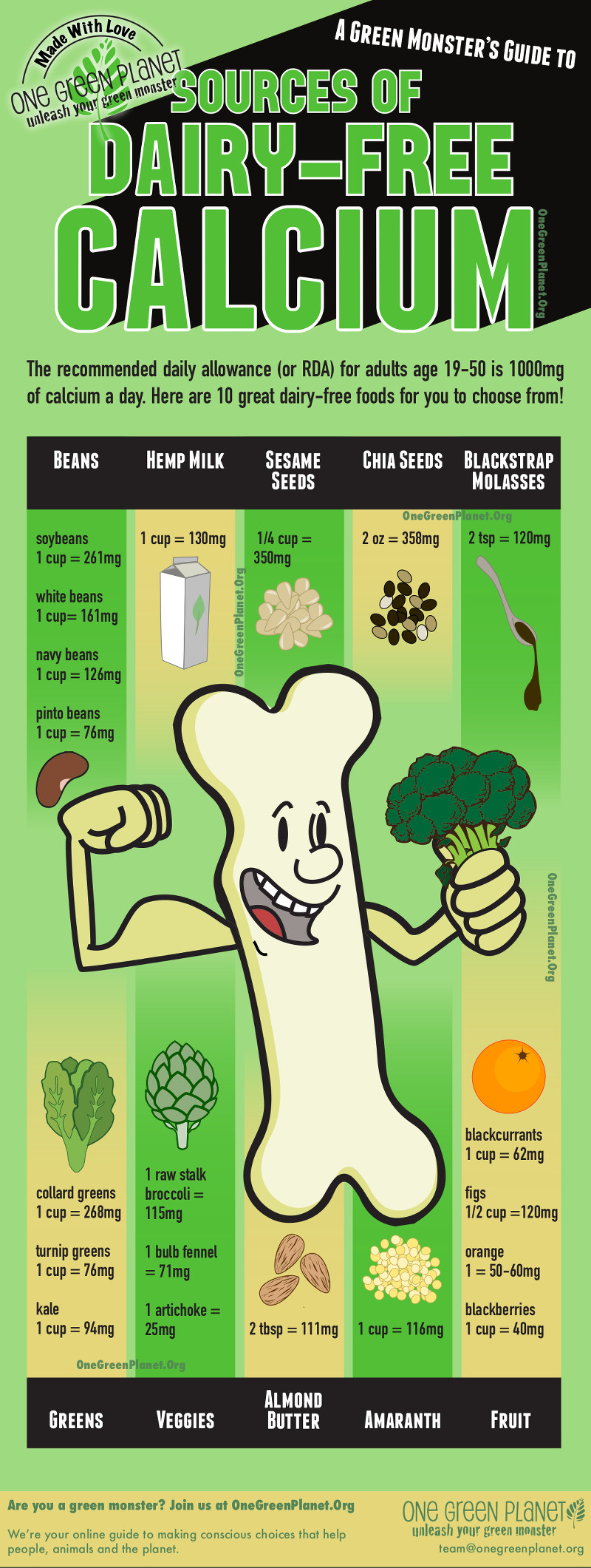 Healthy Sources of Dairy-Free Calcium [INFOGRAPHIC]