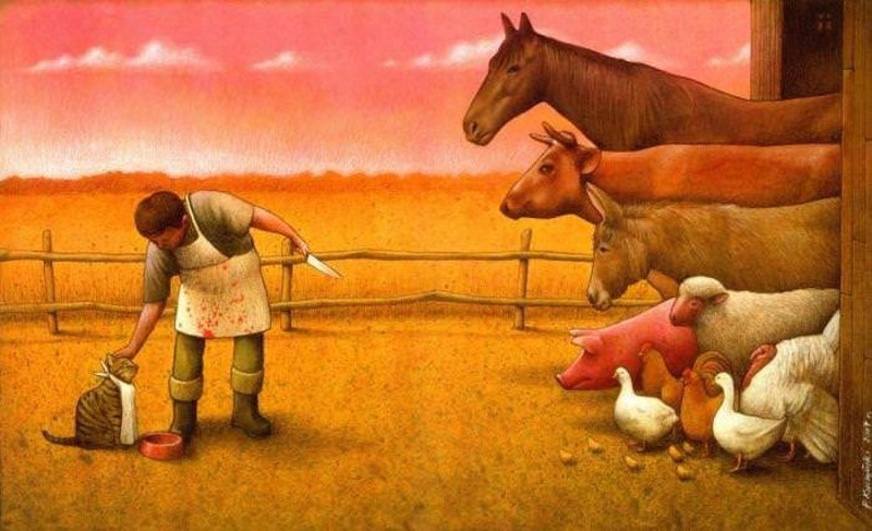 The Satirical Works of Pawel Kuczynski are a Powerful Commentary on Animals in the Modern World.