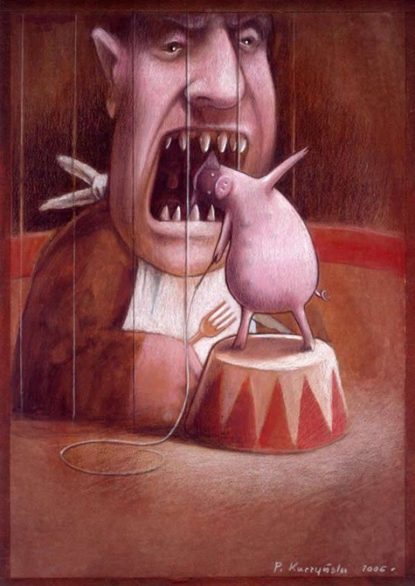 The Satirical Works of Pawel Kuczynski are a Powerful Commentary on Animals in the Modern World.