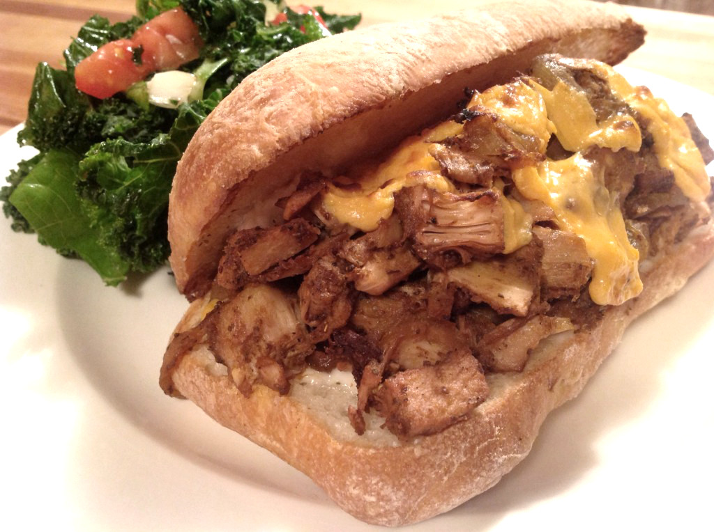Vegan-Jackfruit-Philly-Cheesesteak-Sandwich