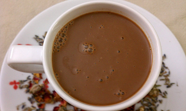 Slow-Cooker Lavender Rose Hot Chocolate