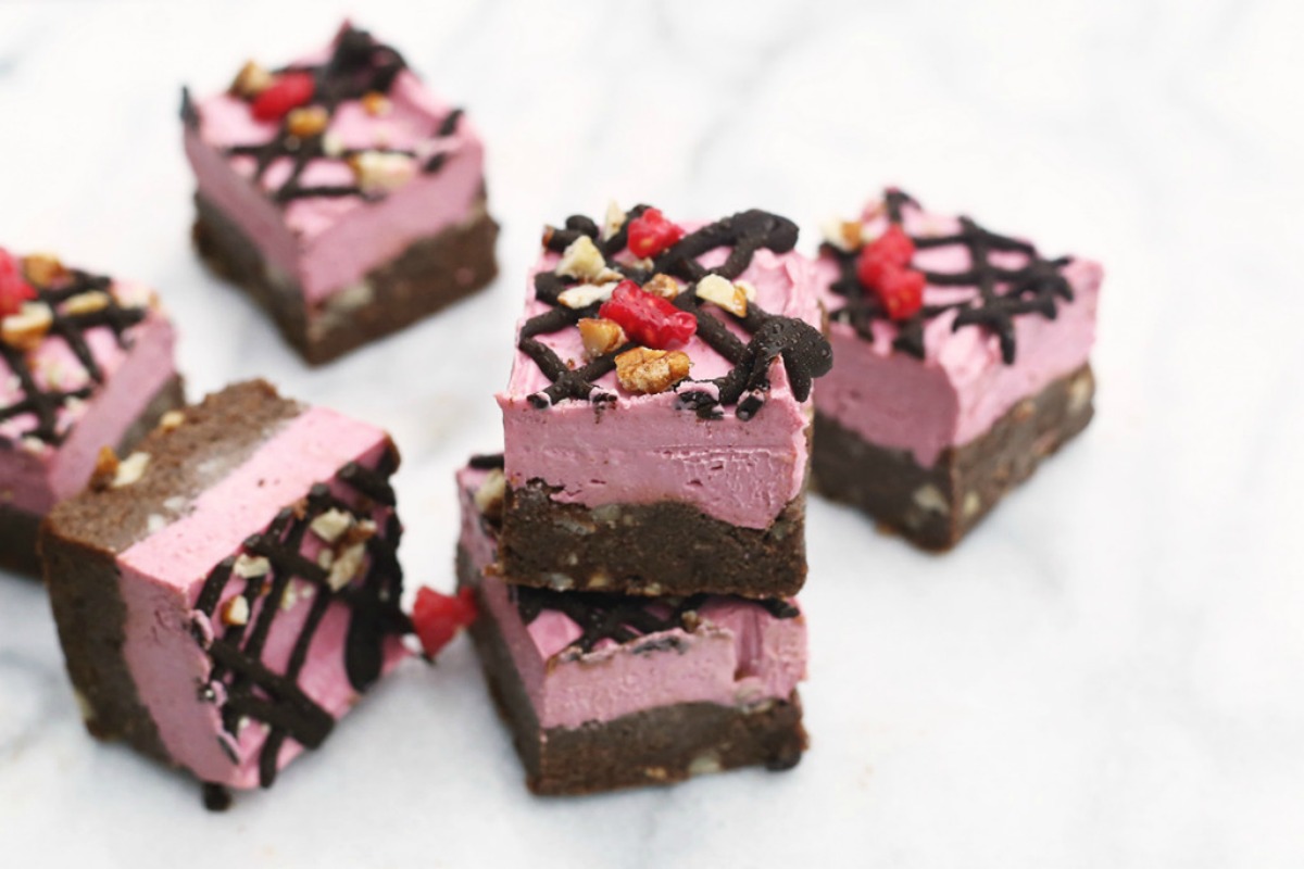 Chocolate Raspberry Brownies [Vegan, Raw, Gluten-Free]