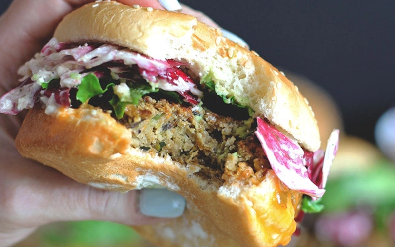 The Best Veggie "Big Mac" With Radicchio Slaw [Vegan, Gluten-Free]