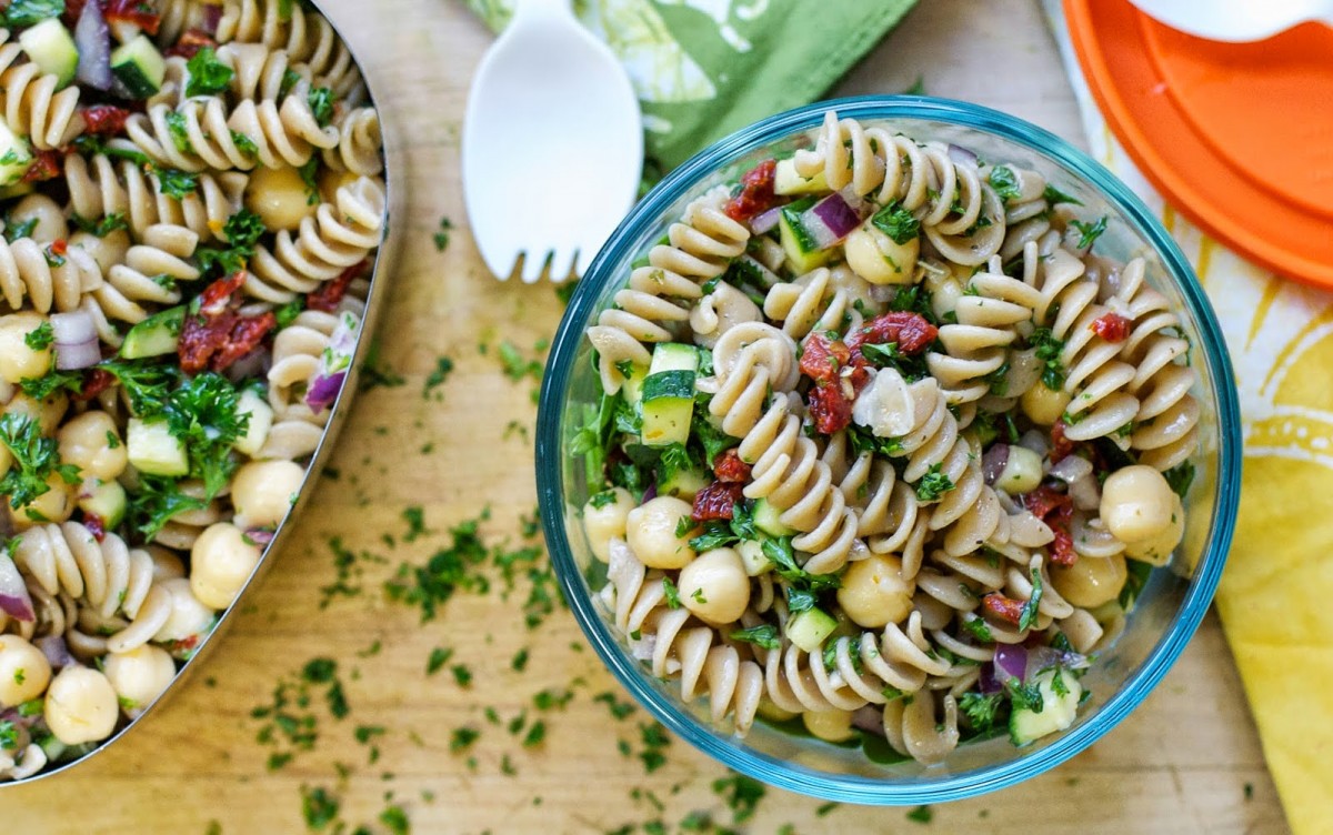 Tuscan Bean and Pasta Salad [Vegan]
