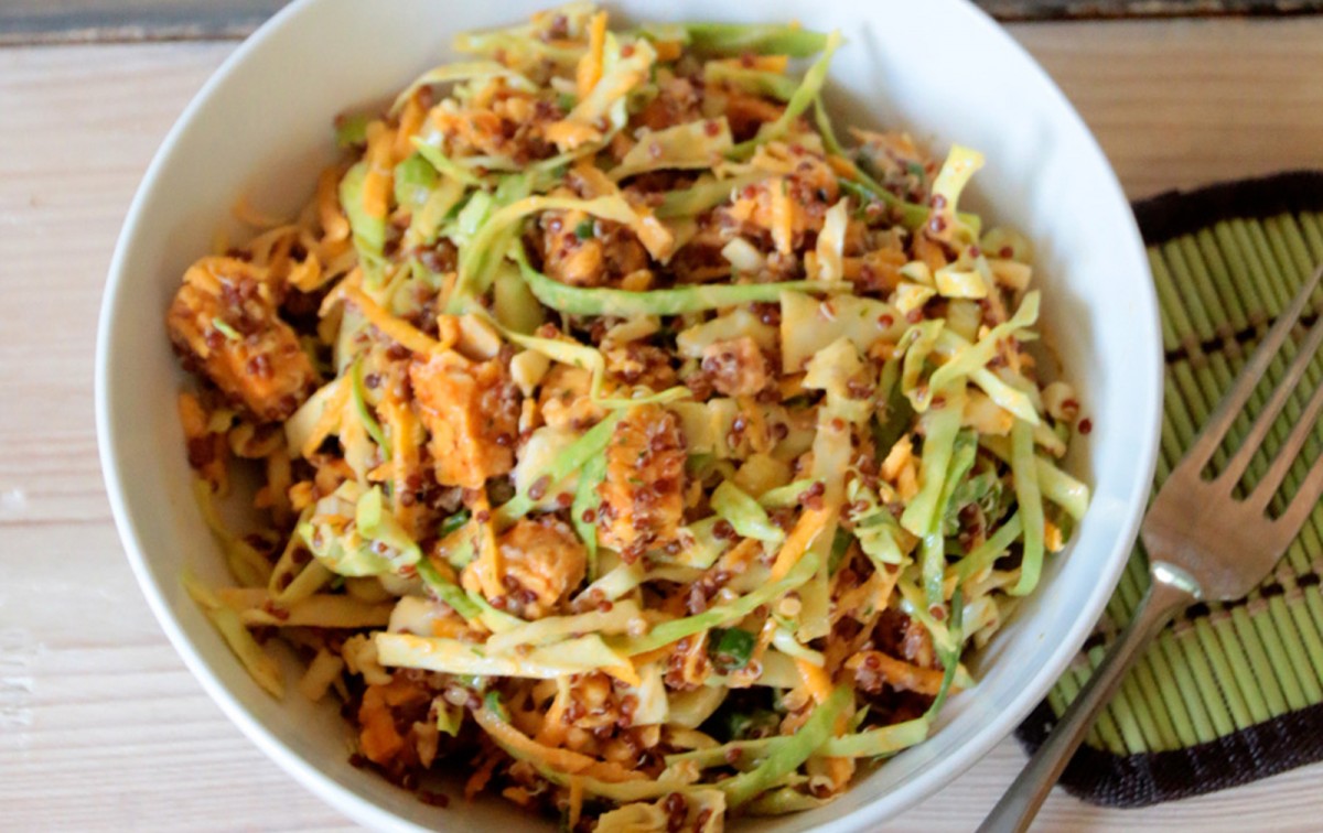 Buffalo Tempeh Quinoa Salad [Vegan, Gluten-Free]