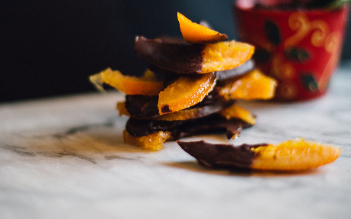 Chocolate-Dipped Candied Oranges