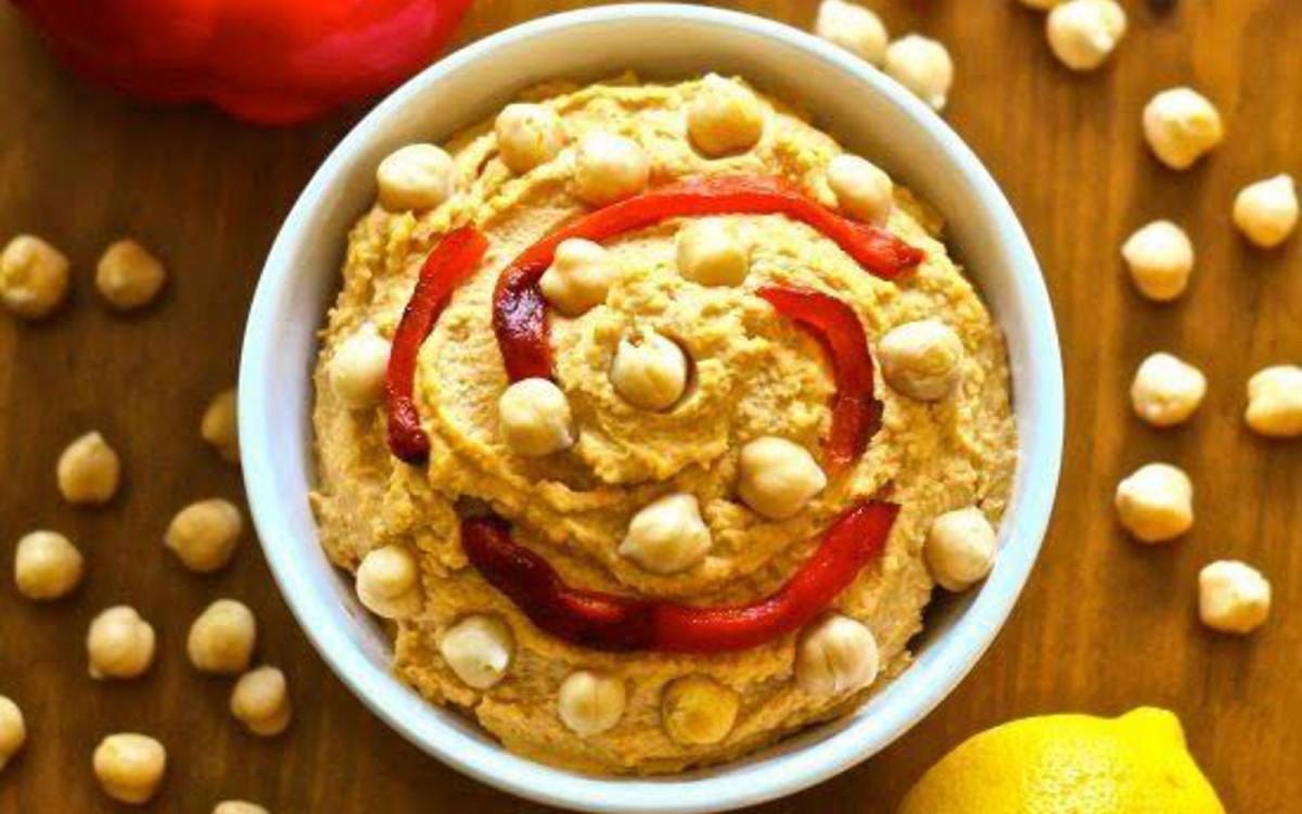 The Perfect Game Day Roasted Red Pepper Hummus