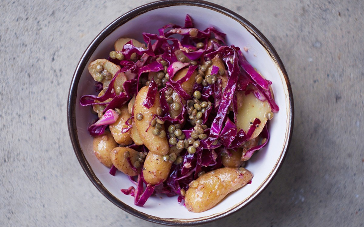 Lentil and Fingerling Potato Salad With Spicy Mustard