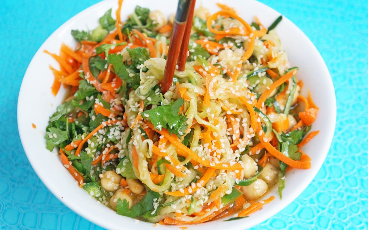 Sweet and Sour Cucumber Carrot Noodles