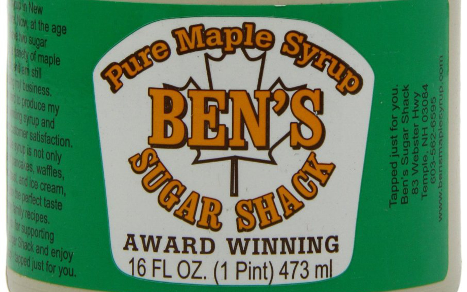 Bens Sugar Shack Maple Syrup