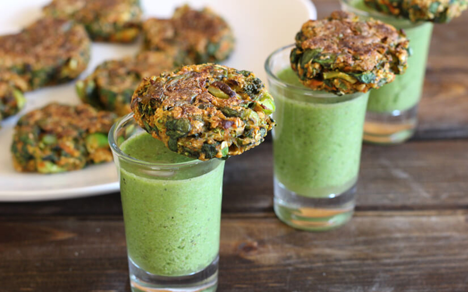 fat-free broccoli and spinach patties