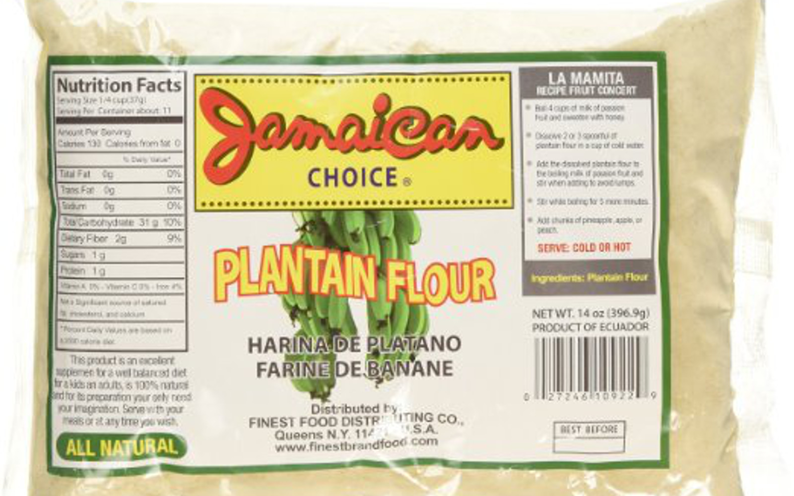 Jamaican Choice Plantain Flour