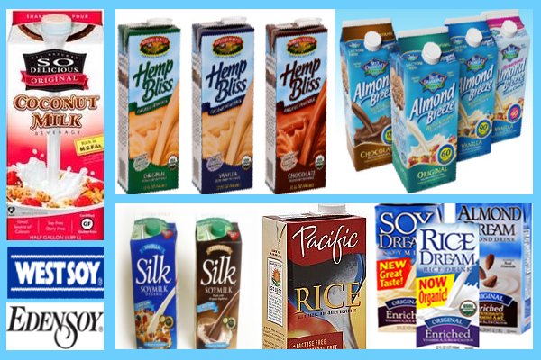 plant milks, non-dairy milk nut milks dairy free