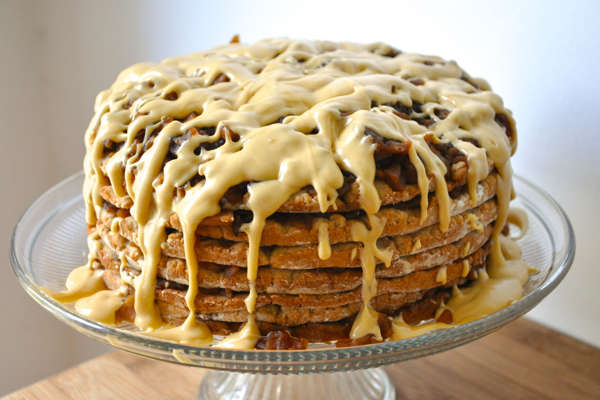 Recipe: Dried Apple Stack Cake with Molasses Cream Cheese Frosting