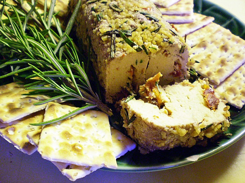 Herb-and-Nut-Encrusted Cheese Log (Vegan and Gluten-Free)