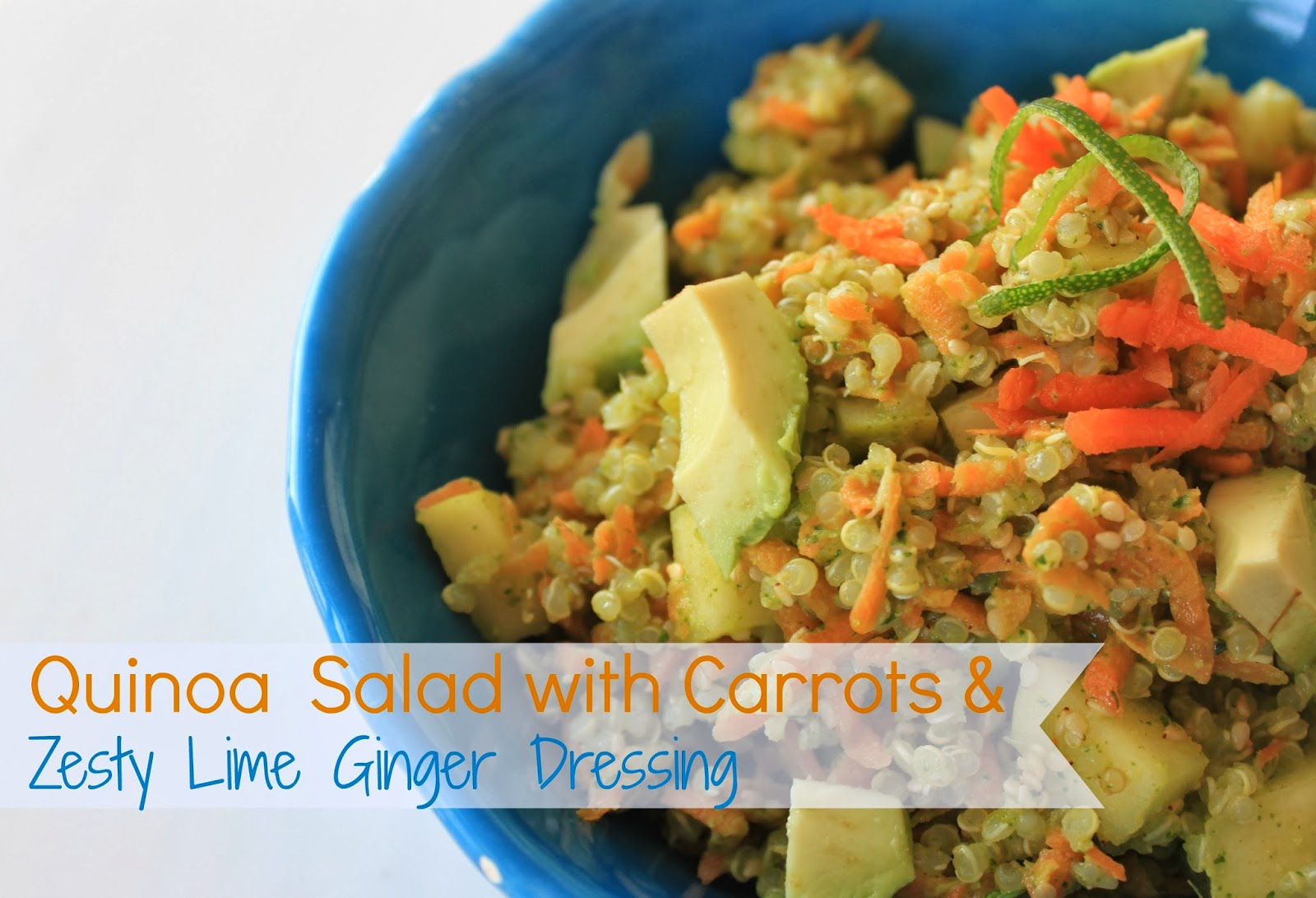 Cleansing Quinoa Carrot Salad with Super Zesty Lime and Ginger Dressing