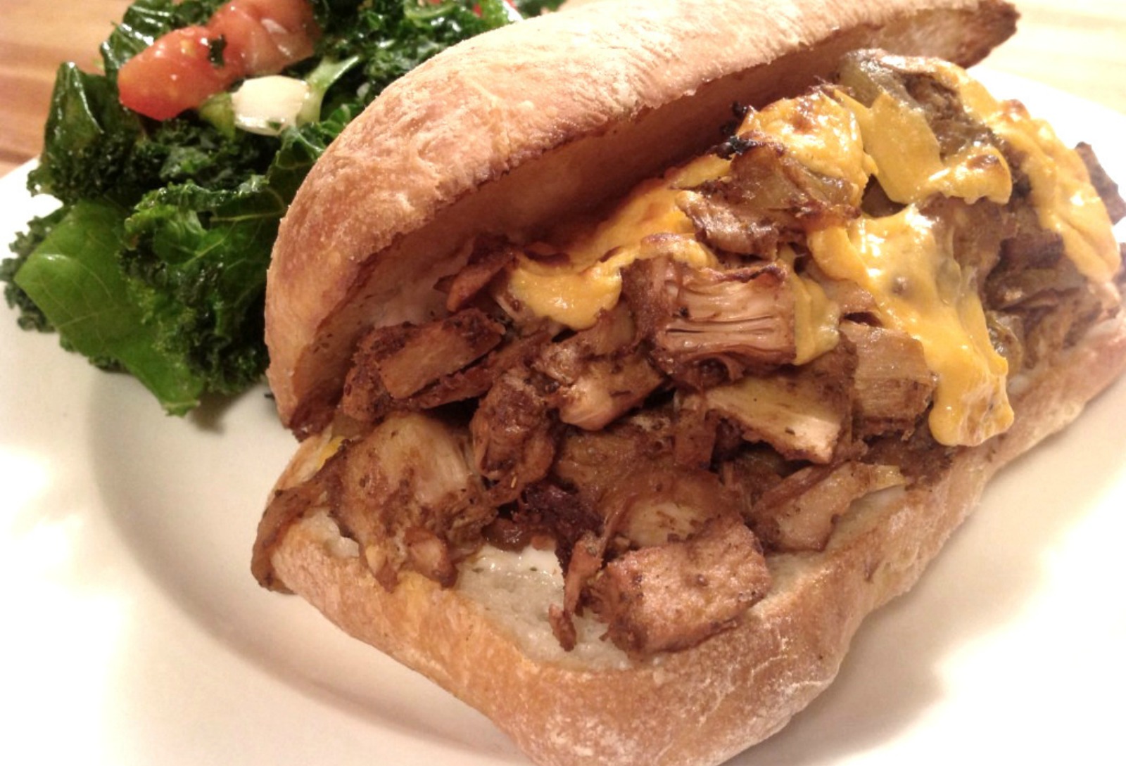 Vegan-Jackfruit-Philly-Cheesesteak-Sandwich
