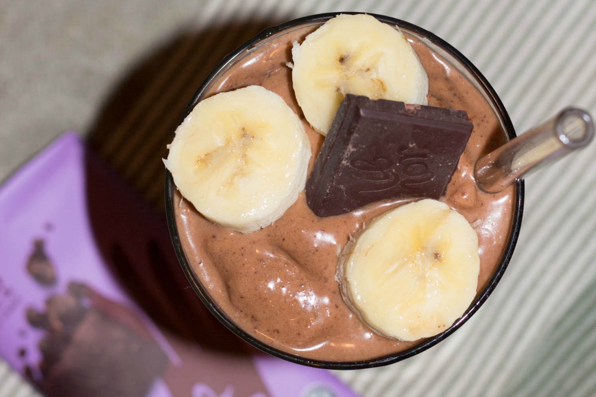 Dark Chocolate, Peanut Butter and Banana Blizzard [Vegan, Gluten-Free]