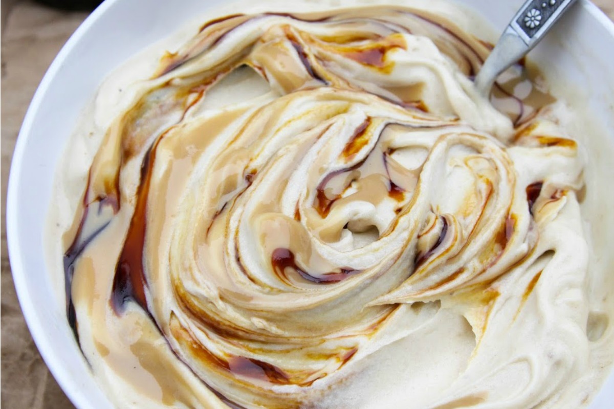 Marzipan and Butterscotch Ice Cream Sundae