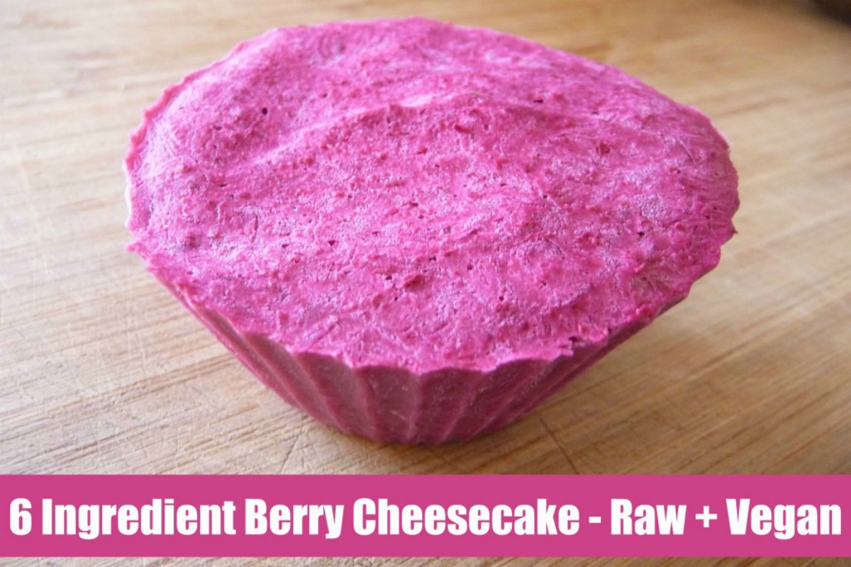 6 Ingredient Berry Cheesecake [Vegan, Raw, Gluten-Free]