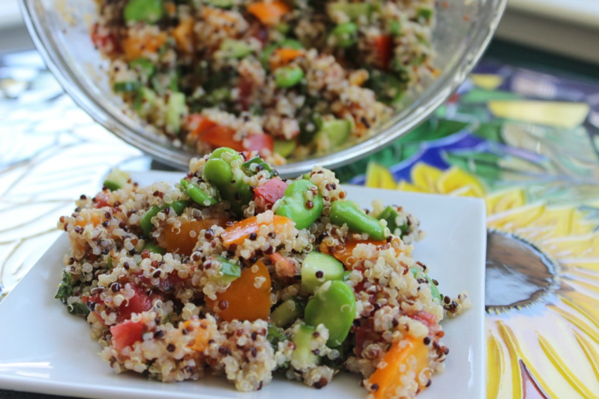 Fava Bean Quinoa Salad [Vegan, Gluten-Free]