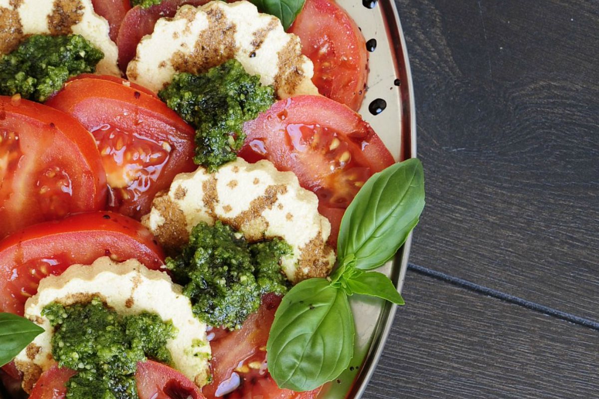 Caprese Salad With Tofu [Vegan, Gluten-Free]