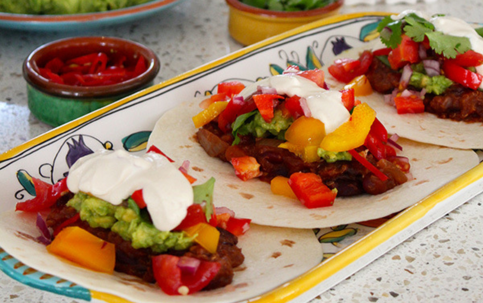 Slow-Cooker Mexican Tacos With Guacamole and Salsa [Vegan, Gluten-Free]