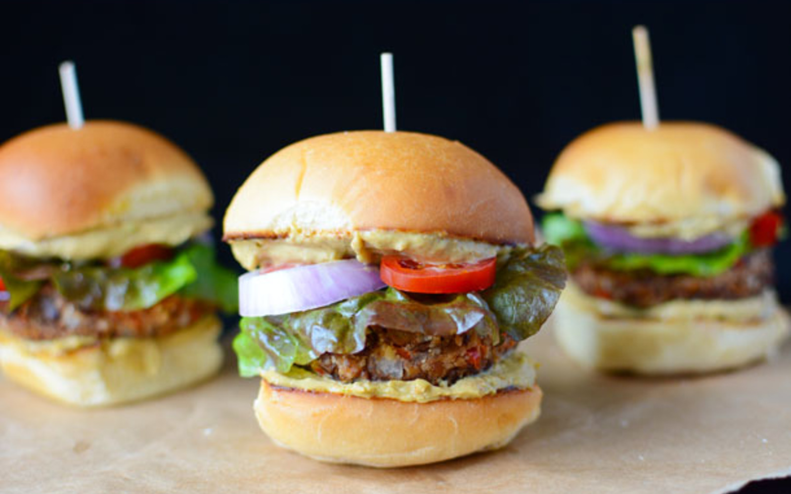 Black Soybean Sliders With Chipotle-Avocado-Lime Sauce