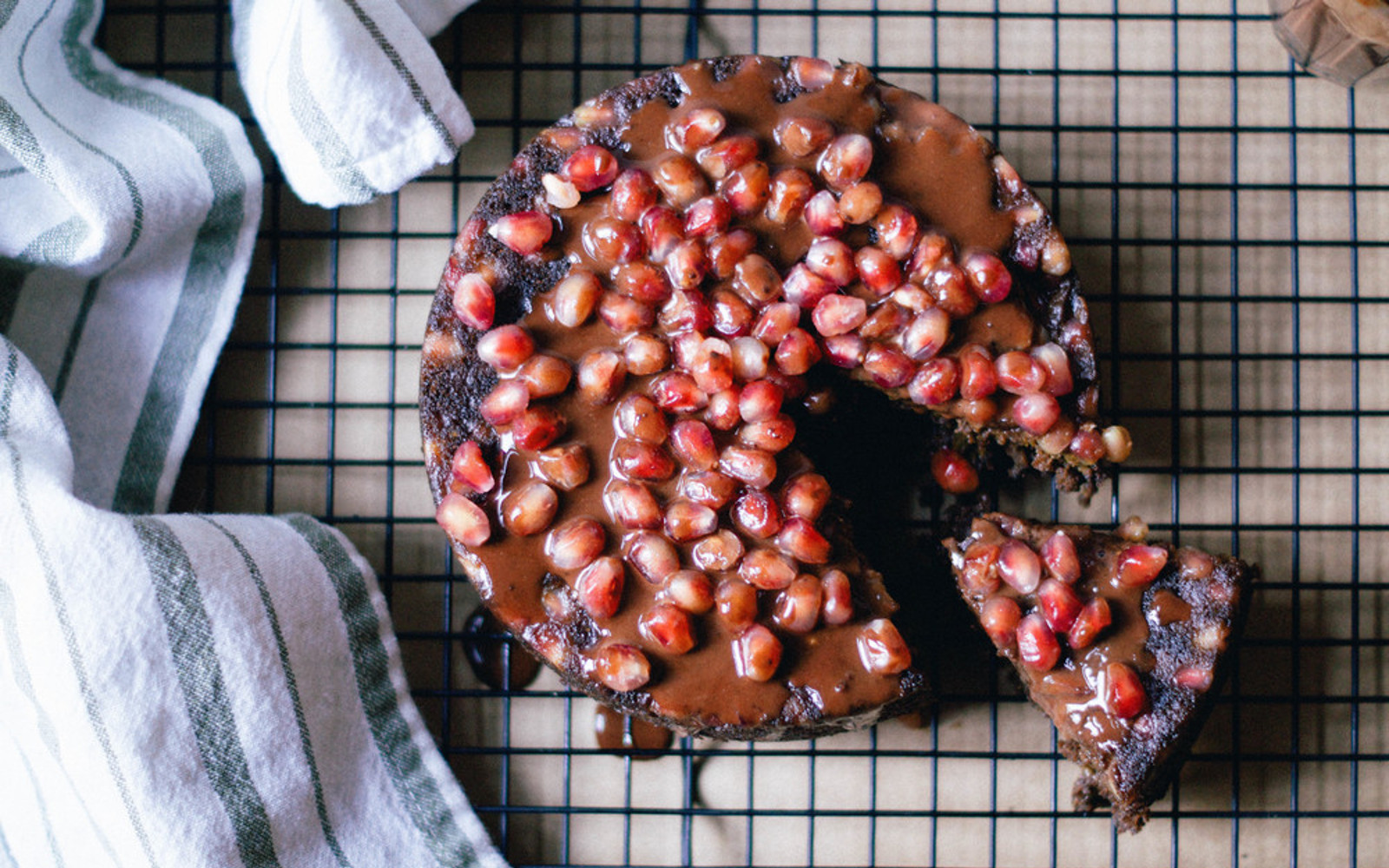 Pomegranate and Molasses Upside Down Cake