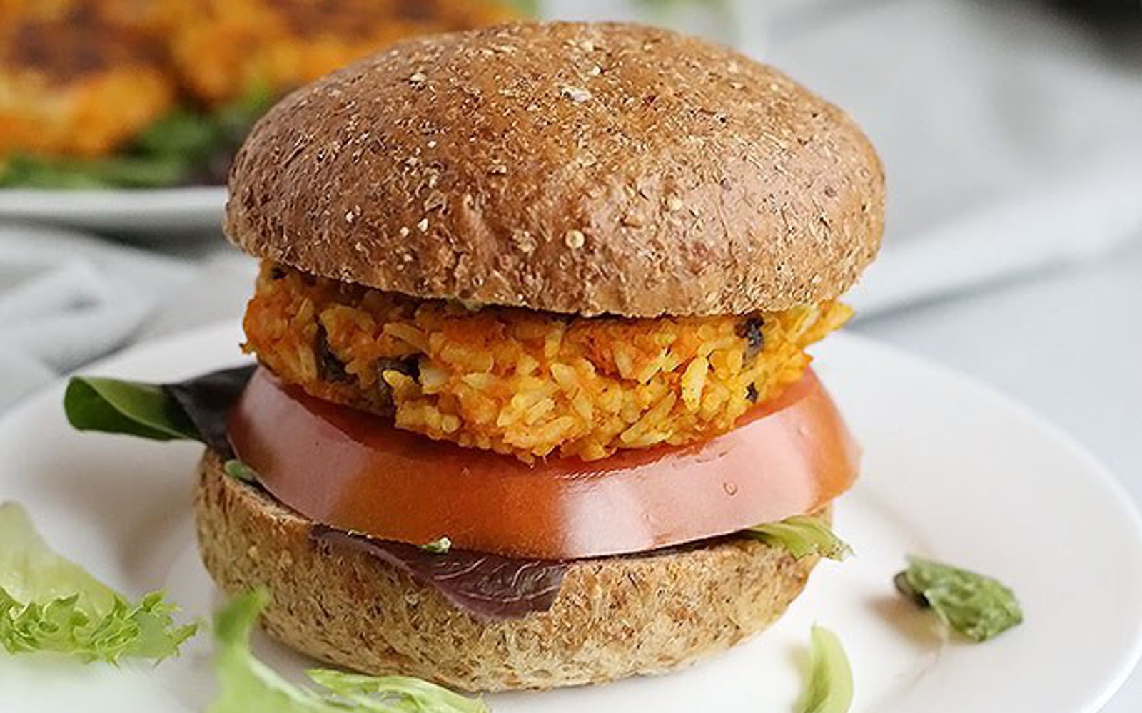 Curried Rice and Sweet Potato Burgers