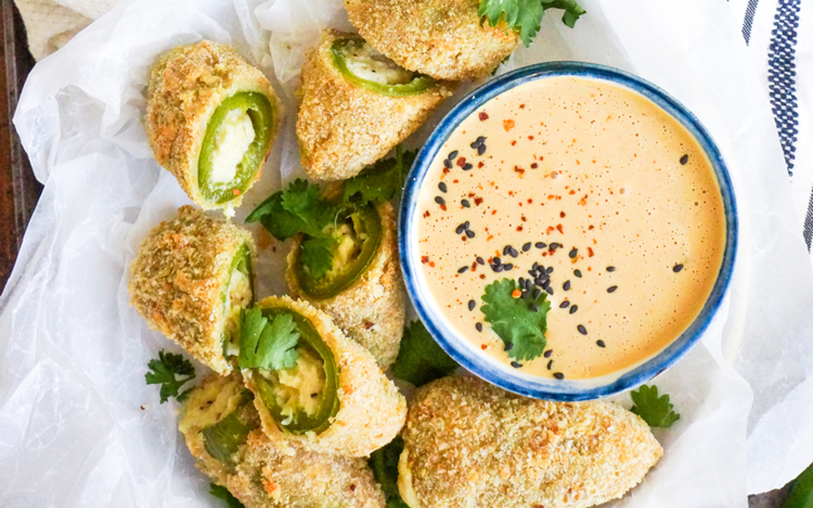 Jalapeno Poppers With Peanut Sauce