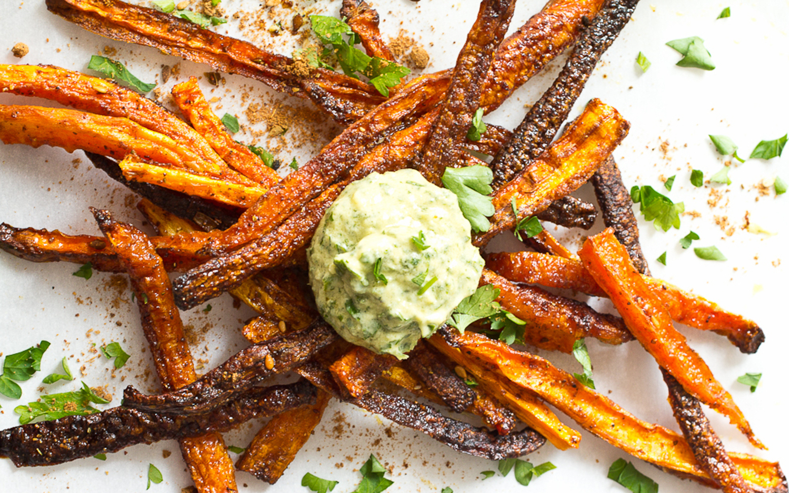 Baked Shoestring Carrot Fries