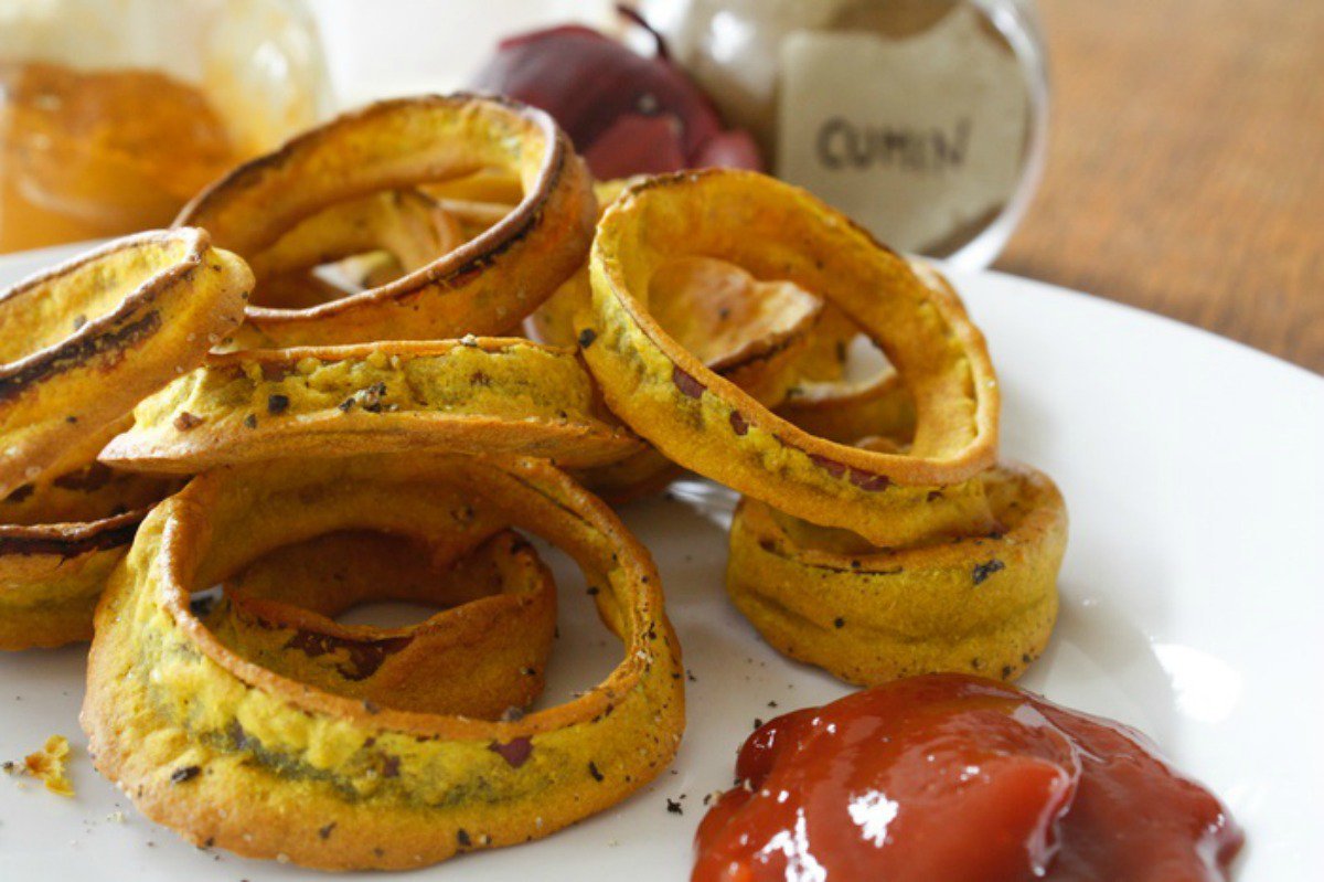 Oil-Free Baked Onion Rings