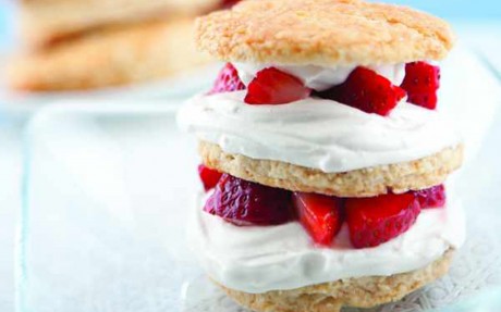 Strawberry shortcake with coconut whipped cream