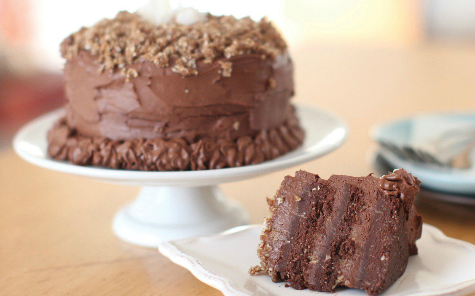 triple-layer german chocolate cake