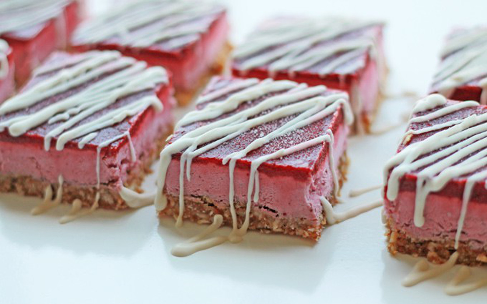 Frozen Strawberry Cherry and Coconut Bars