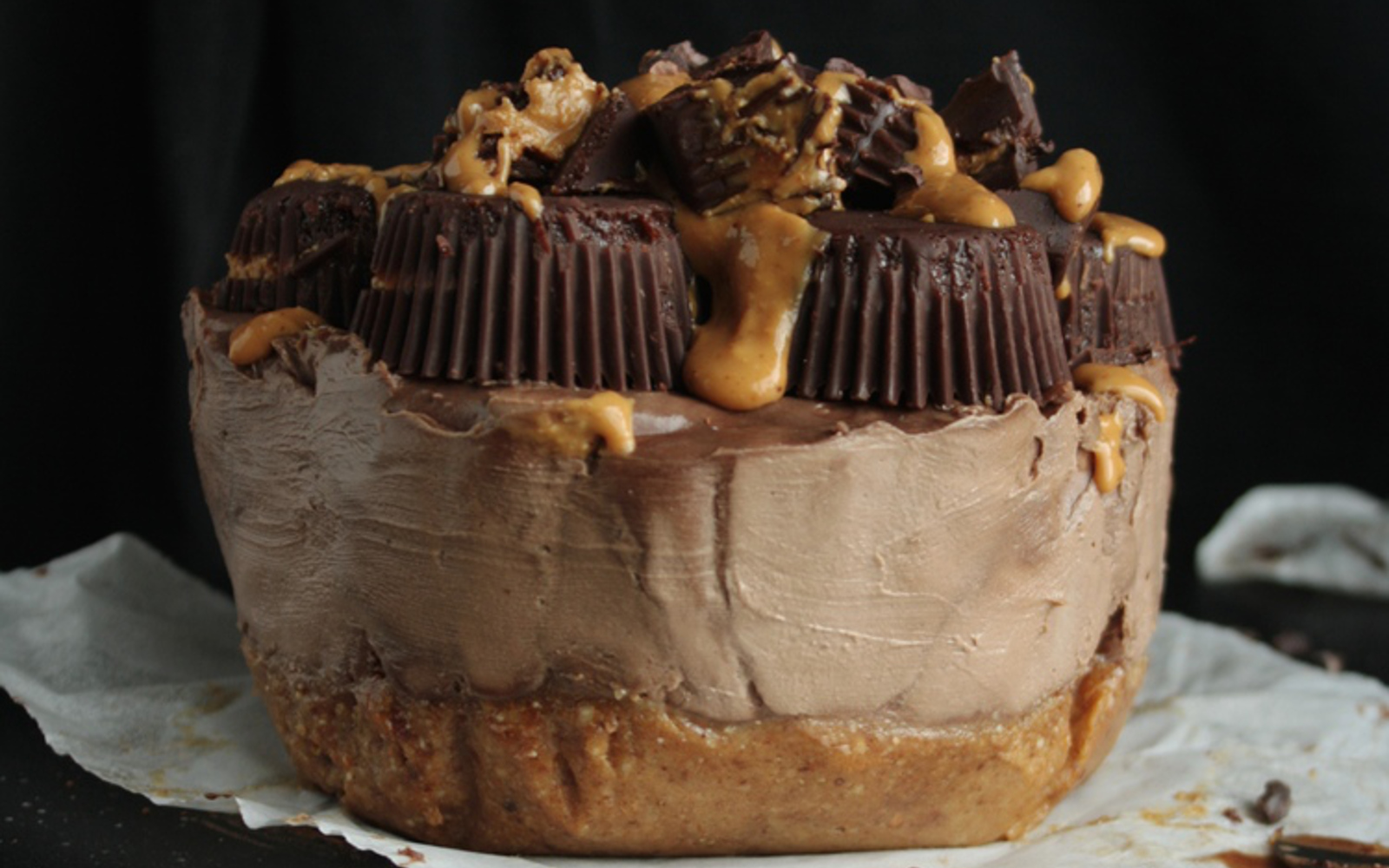 Raw Chocolate Peanut Butter Cheesecake 1