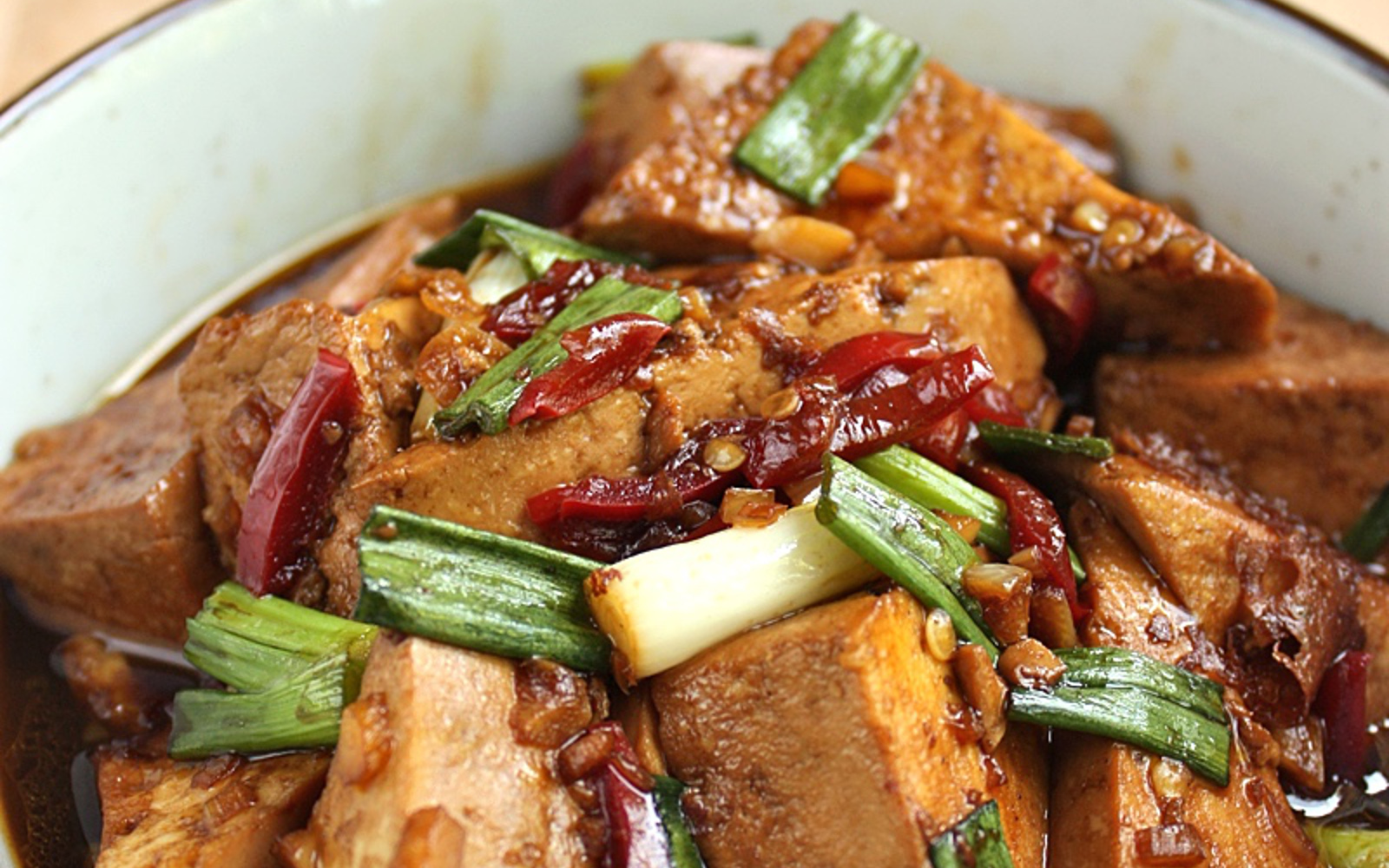 Paprastas kiniškas troškintas tofu