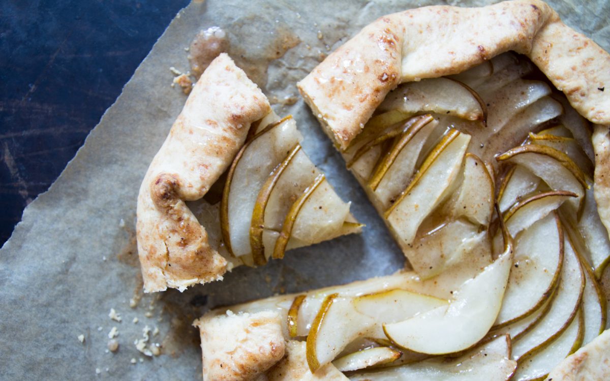 Pear Galette With Pumpkin Spice Icing
