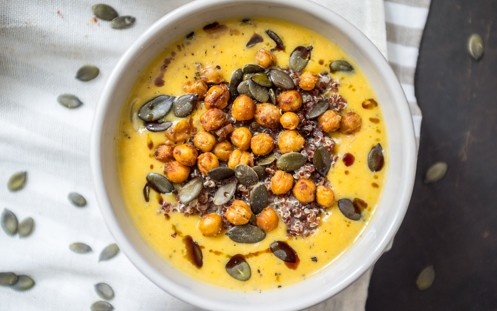 Roasted Butternut Squash With Quinoa and Roasted Chickpeas b
