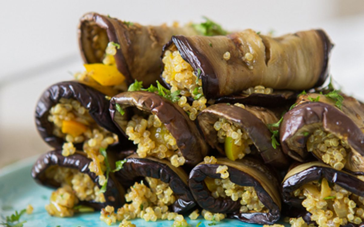 Spiced Quinoa and Eggplant Rolls 1