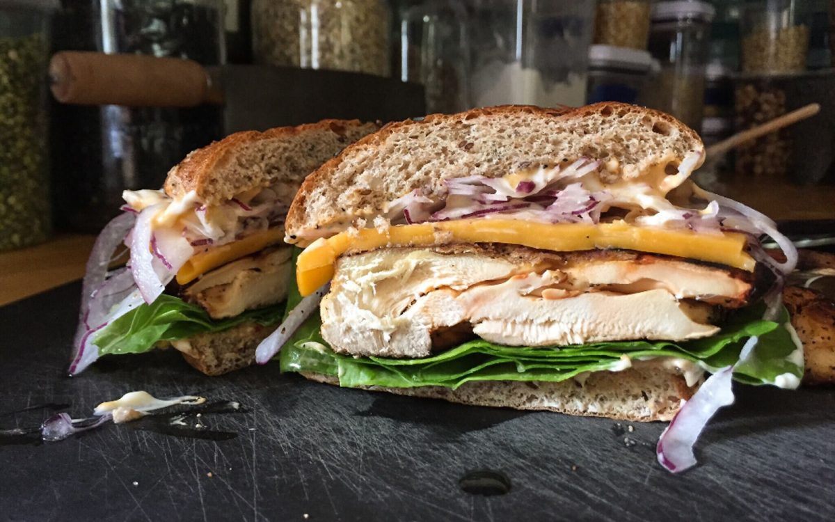 Grilled Chicken of the Woods Sandwich
