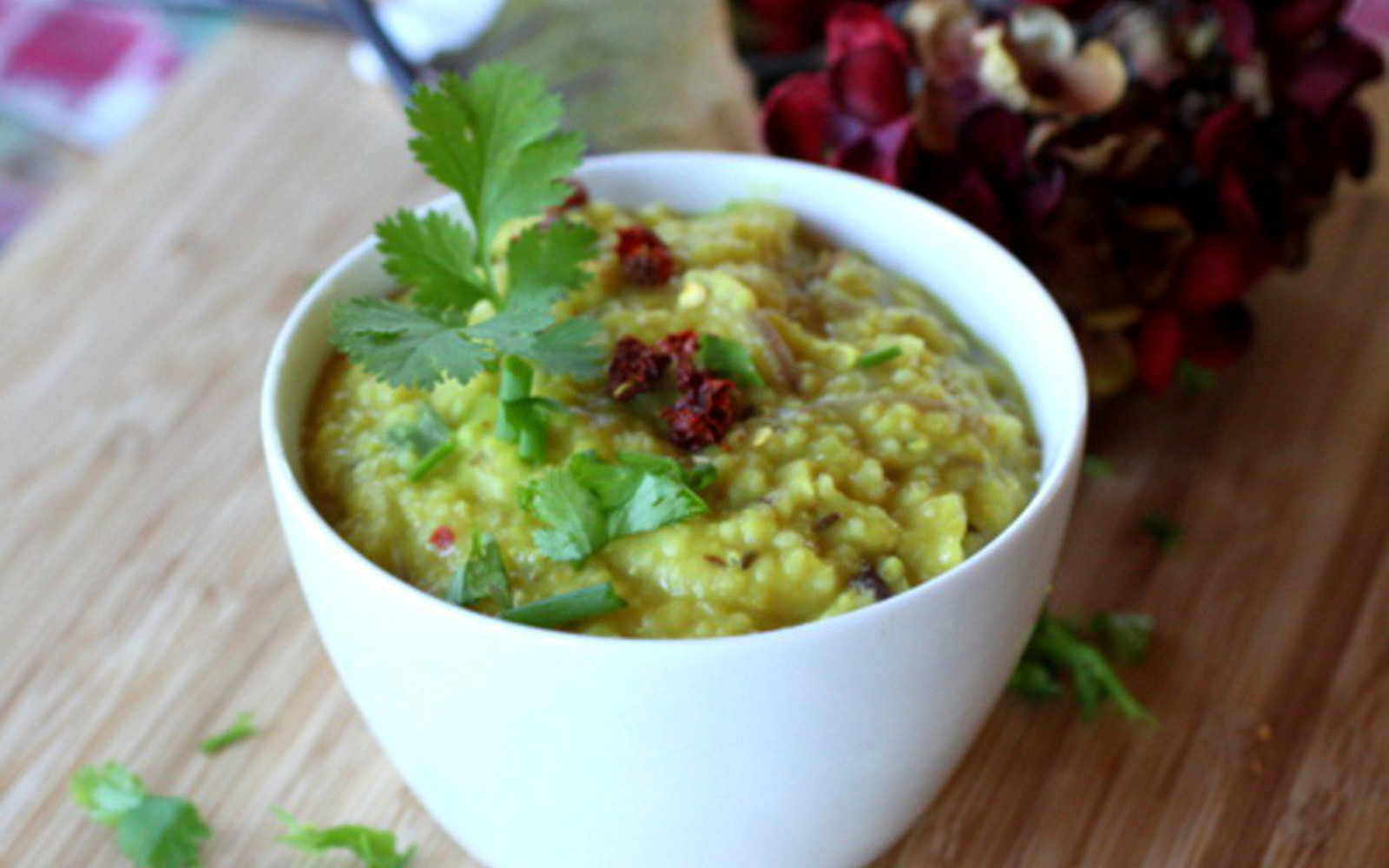 Vegan Lentil and Quinoa Kitchari with herbs