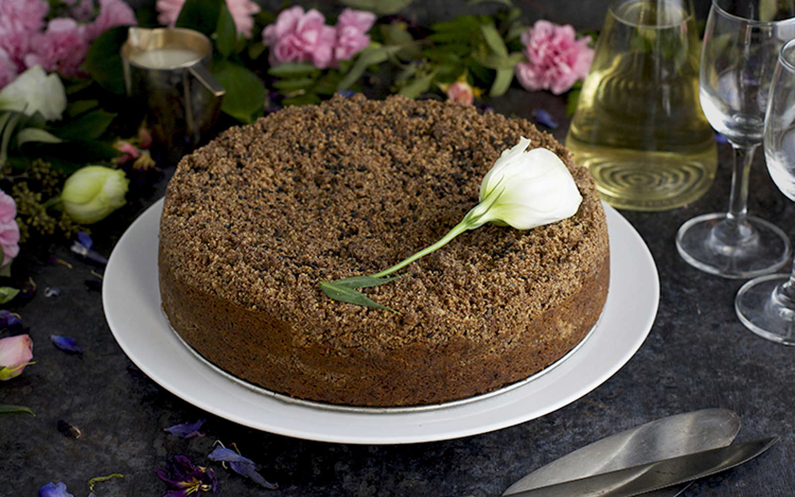 Black Sesame Crumb Cake