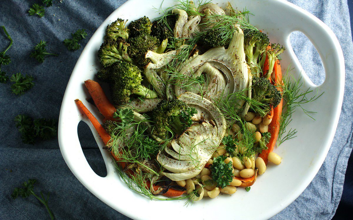 Fennel Bowl With Creamy White Beans and Dry Roasted Vegetables [Vegan ...