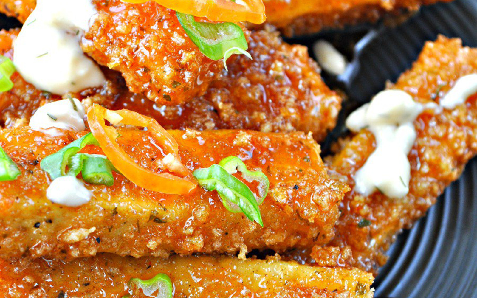 Tofu Sticky Fingers with Blue Cheese Sauce